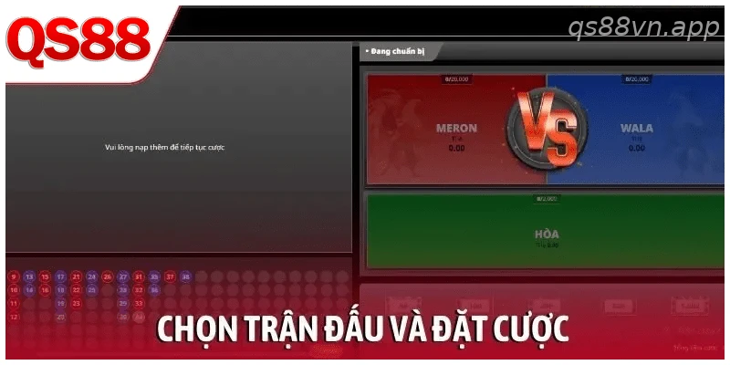 Cách chọn trận đấu và đặt cược đá gà tại QS88