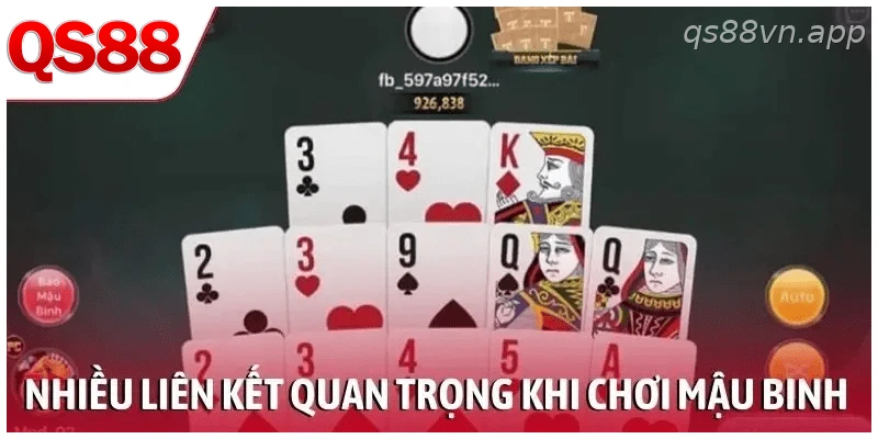Có nhiều liên kết bài quan trọng khi chơi mậu binh