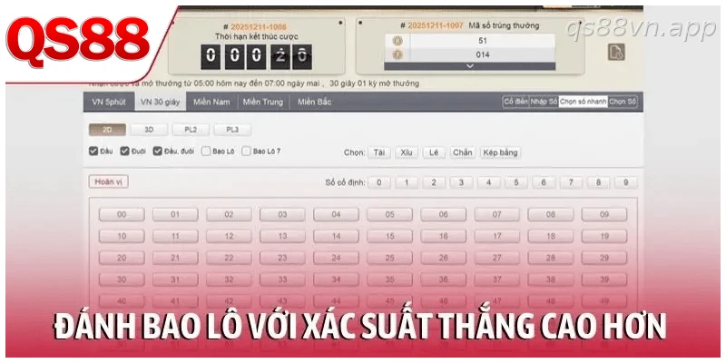 Đánh bao lô với xác suất thắng cao hơn thông thường