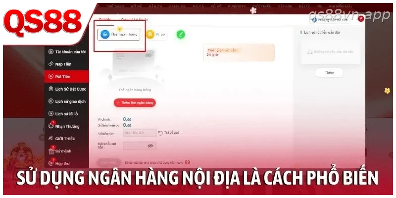 Sử dụng ngân hàng nội địa là cách phổ biến